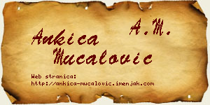Ankica Mučalović vizit kartica